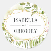 Terrarium | Groen botanisch huwelijk Ronde Sticker (Voorkant)