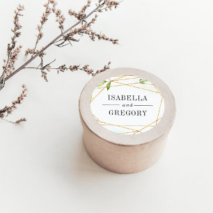 Terrarium   Groen botanisch huwelijk Ronde Sticker