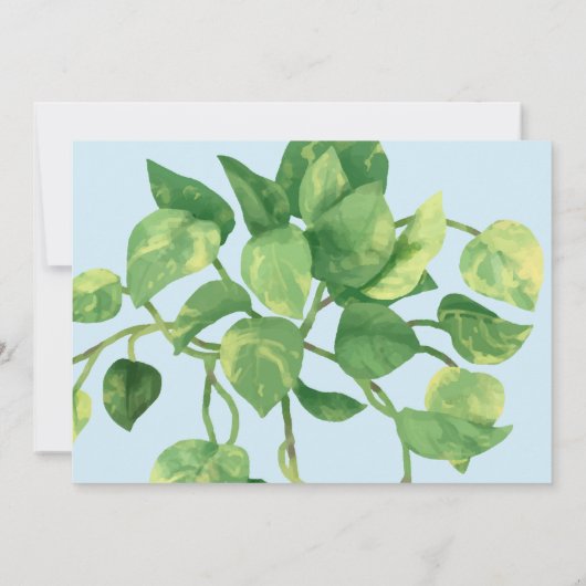 Terrarium Party Invitation Kaart (Achterkant)