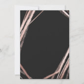 Terrarium Roos Gold Geo Lineaire Border Chic Weddi Kaart (Achterkant)