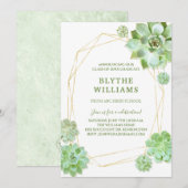 Terrarium Succulents Graduation Party Kaart (Voorkant / Achterkant)