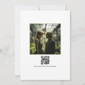 Terrarium Tuin Bruiloft Foto en QR-code Kaart (Achterkant)