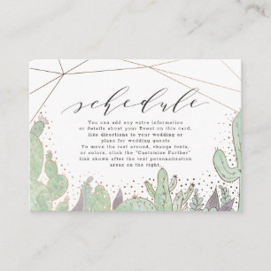 Terrarium & vetplanten Geometrisch trouwschema Informatiekaartje