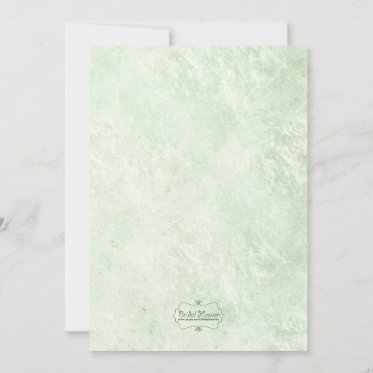 Terrarium vetplanten groen bruiloft kaart (Achterkant)