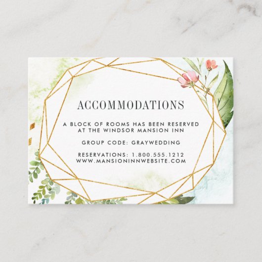 Terrarium | Wedding Hotel Accommodatie Kaarten (Voorkant)