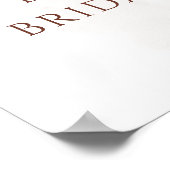 Terrarotta bloem boho herfst bruidsuitnodiging wel poster (Hoek)