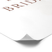 Terrarotta bloem boho herfst bruiloft feestelijke  poster (Hoek)