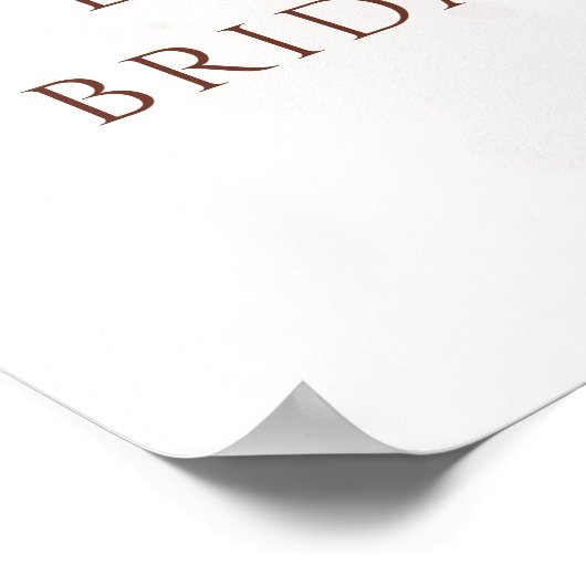 Terrarotta bloem boho herfst bruiloft feestelijke poster (Hoek)