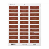 Terrarotta bloem bruiloft adres etiket (Full Sheet)