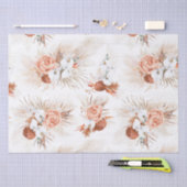 Terrarotta Bloemen Pampas Gras Tropisch Boheems  Tissuepapier (Craft)