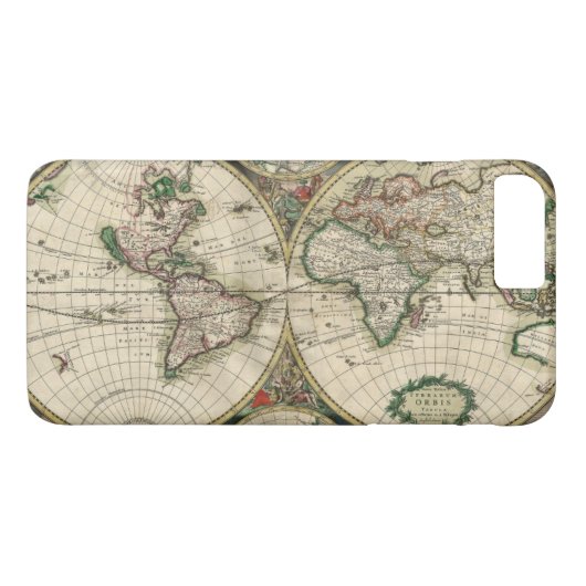 Terrarum Orbis Tabula Case-Mate iPhone Case (Achterkant (Horizontaal))