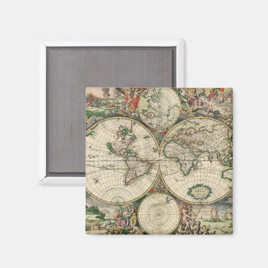 Terrarum Orbis Tabula Magneet (Voorkant / Achterkant)