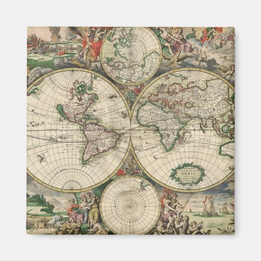 Terrarum Orbis Tabula Magneet (Voorkant)