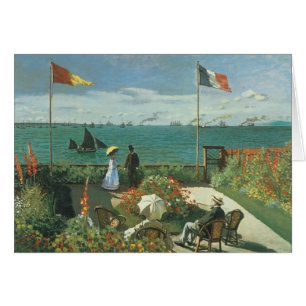 Terras aan de zee door Claude Monet