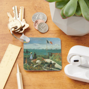 Terras aan de zee door Claude Monet Sleutelhanger