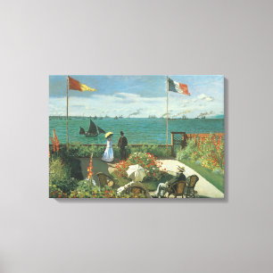 Terras aan de zijkant van Claude Monet Canvas Afdruk