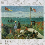 Terras aan de zijkant van Claude Monet Legpuzzel<br><div class="desc">Terrace aan de Seaside, Saint-Adresse (balkon aan het zee) (1867) van Claude Monet is een impressionistisch kunstschilderij uit de natuur. Er zijn twee franse vlaggen die in de wind vliegen en boten die in het zee varen. Een kaap met verschillende mensen die genieten van een zonnige dag in de tuin...</div>