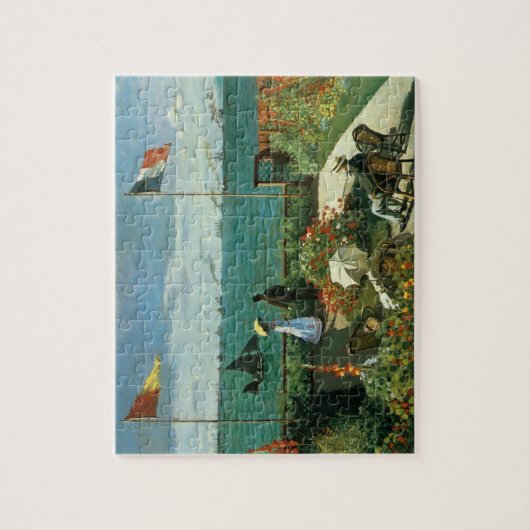 Terras aan de zijkant van Claude Monet Legpuzzel (Verticaal)