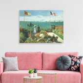 Terras bij de zee door Claude Monet Canvas Afdruk (Insitu (Woonkamer))
