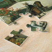Terras bij de zee door Claude Monet Legpuzzel (Zijkant)