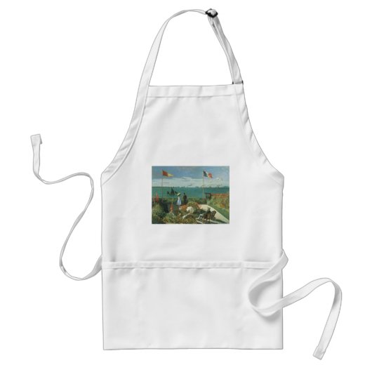 Terras bij de zee door Claude Monet Standaard Schort (Voorkant)