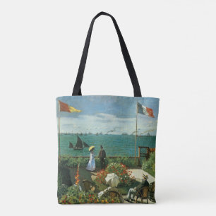 Terras bij de zee door Claude Monet Tote Bag