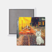 Terras Cafe - Westie (S) Magneet (Voorkant / Achterkant)