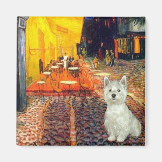 Terras Cafe - Westie (S) Magneet (Voorkant)