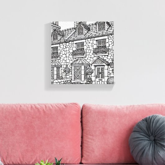 Terras Huis #14 Canvas Afdruk (Insitu (Woonkamer))