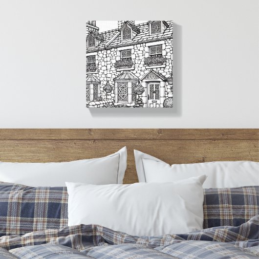 Terras Huis #14 Canvas Afdruk (Insitu (Slaapkamer))