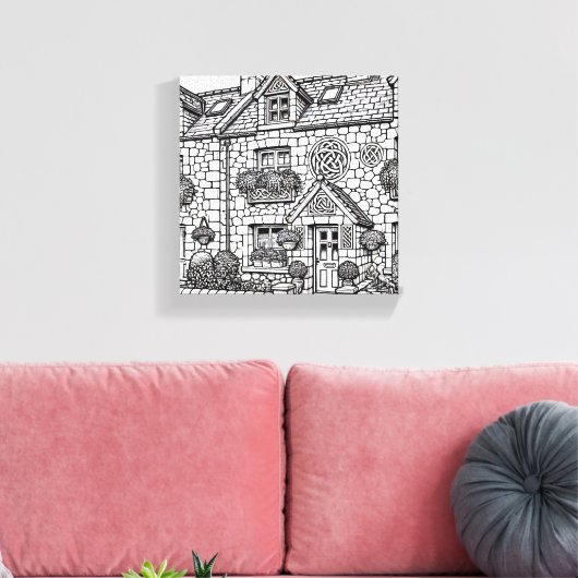 Terras Huis #20 Canvas Afdruk (Insitu (Woonkamer))