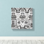 Terras Huis #21 Canvas Afdruk (Insitu (Houten vloer))