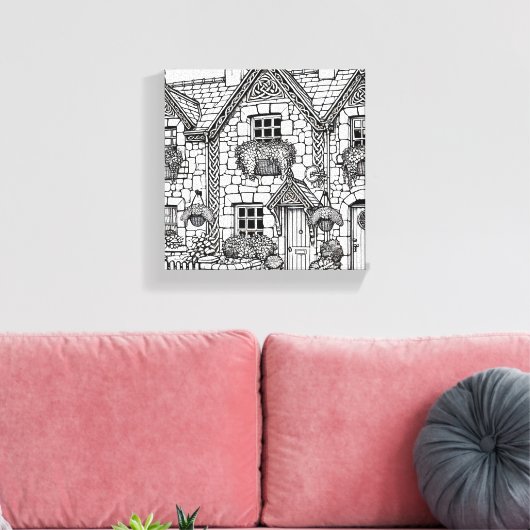 Terras Huis #27 Canvas Afdruk (Insitu (Woonkamer))