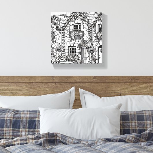 Terras Huis #27 Canvas Afdruk (Insitu (Slaapkamer))