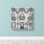 Terras Huis #28 Canvas Afdruk (Insitu (Houten vloer))