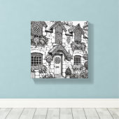 Terras Huis #29 Canvas Afdruk (Insitu (Houten vloer))