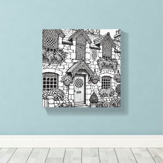 Terras Huis #29 Canvas Afdruk (Insitu (Houten vloer))