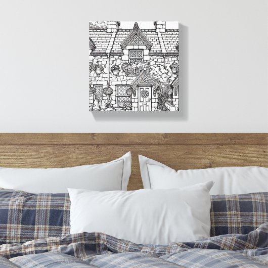 Terras Huis #30 Canvas Afdruk (Insitu (Slaapkamer))