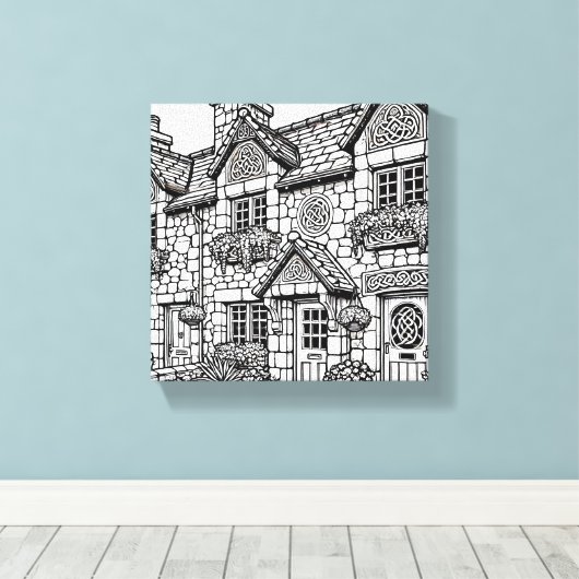 Terras Huis #31 Canvas Afdruk (Insitu (Houten vloer))