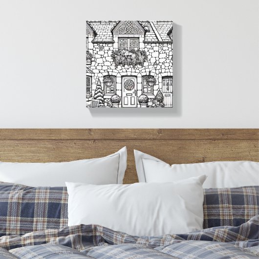 Terras Huis #32 Canvas Afdruk (Insitu (Slaapkamer))