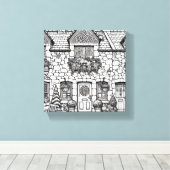 Terras Huis #32 Canvas Afdruk (Insitu (Houten vloer))