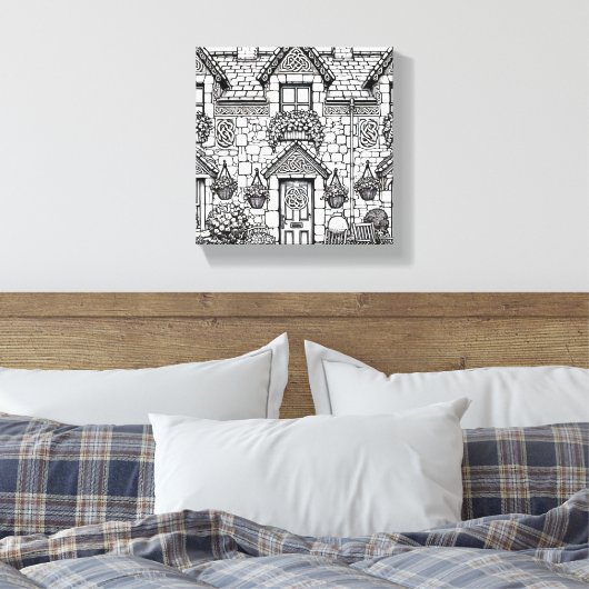 Terras Huis #33 Canvas Afdruk (Insitu (Slaapkamer))