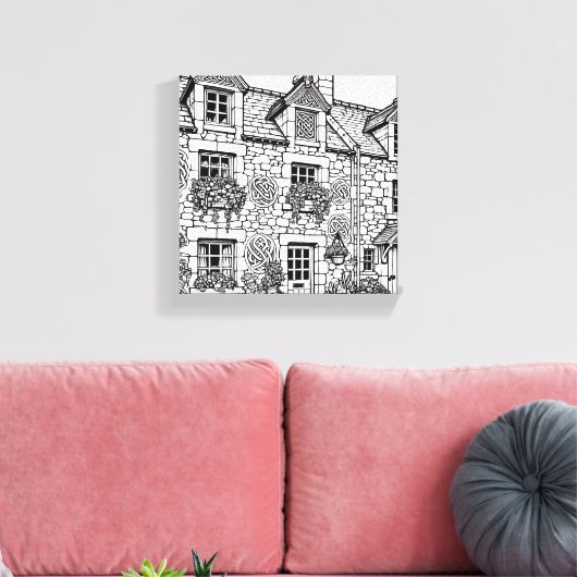 Terras Huis #34 Canvas Afdruk (Insitu (Woonkamer))