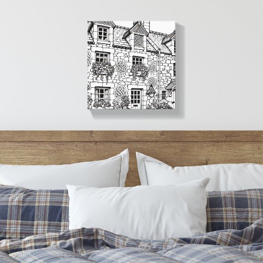 Terras Huis #34 Canvas Afdruk (Insitu (Slaapkamer))