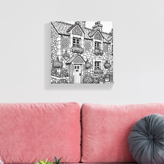 Terras Huis #35 Canvas Afdruk (Insitu (Woonkamer))