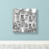 Terras Huis #35 Canvas Afdruk (Insitu (Houten vloer))