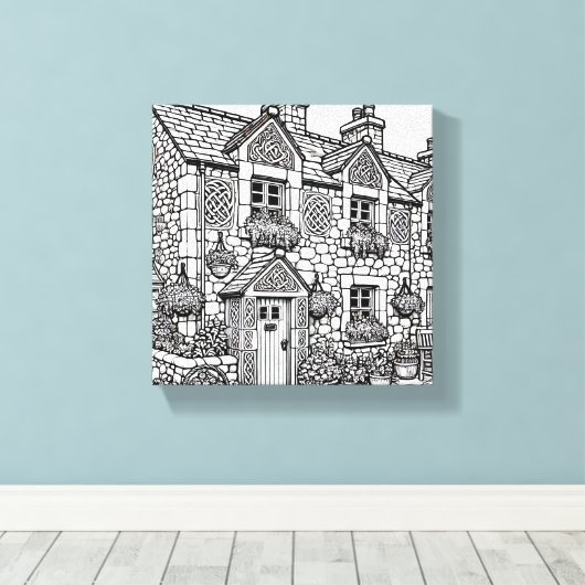 Terras Huis #35 Canvas Afdruk (Insitu (Houten vloer))