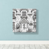 Terras Huis #36 Canvas Afdruk (Insitu (Houten vloer))