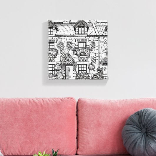 Terras Huis #37 Canvas Afdruk (Insitu (Woonkamer))