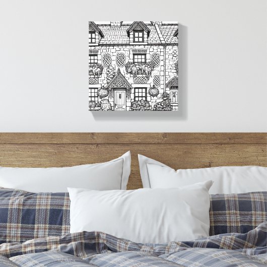 Terras Huis #37 Canvas Afdruk (Insitu (Slaapkamer))